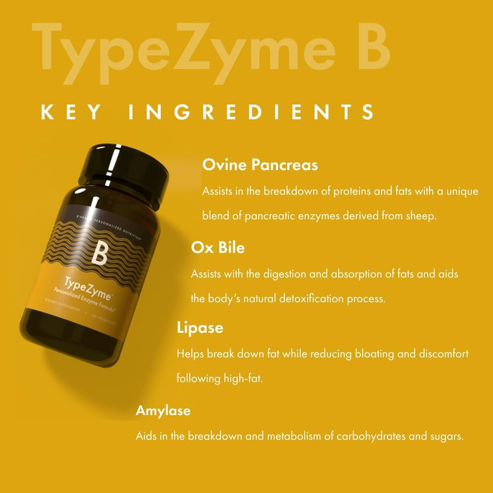 D'Adamo Personalized Nutrition Typezyme - Digestive Enzyme (Blood Type B)