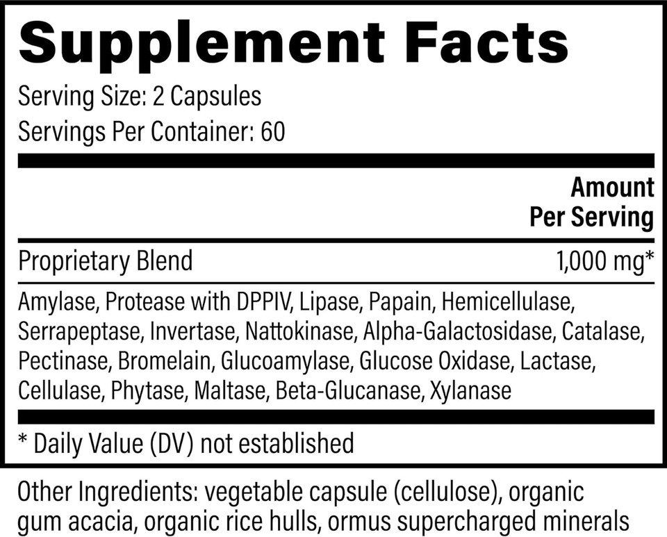 Global Healing Ultimate Enzymes - Digestive Enzyme Supplement - 120 Capsules (2-Pack)