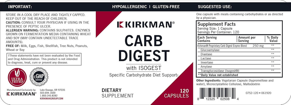 Kirkman - Carb Digest With Isoges