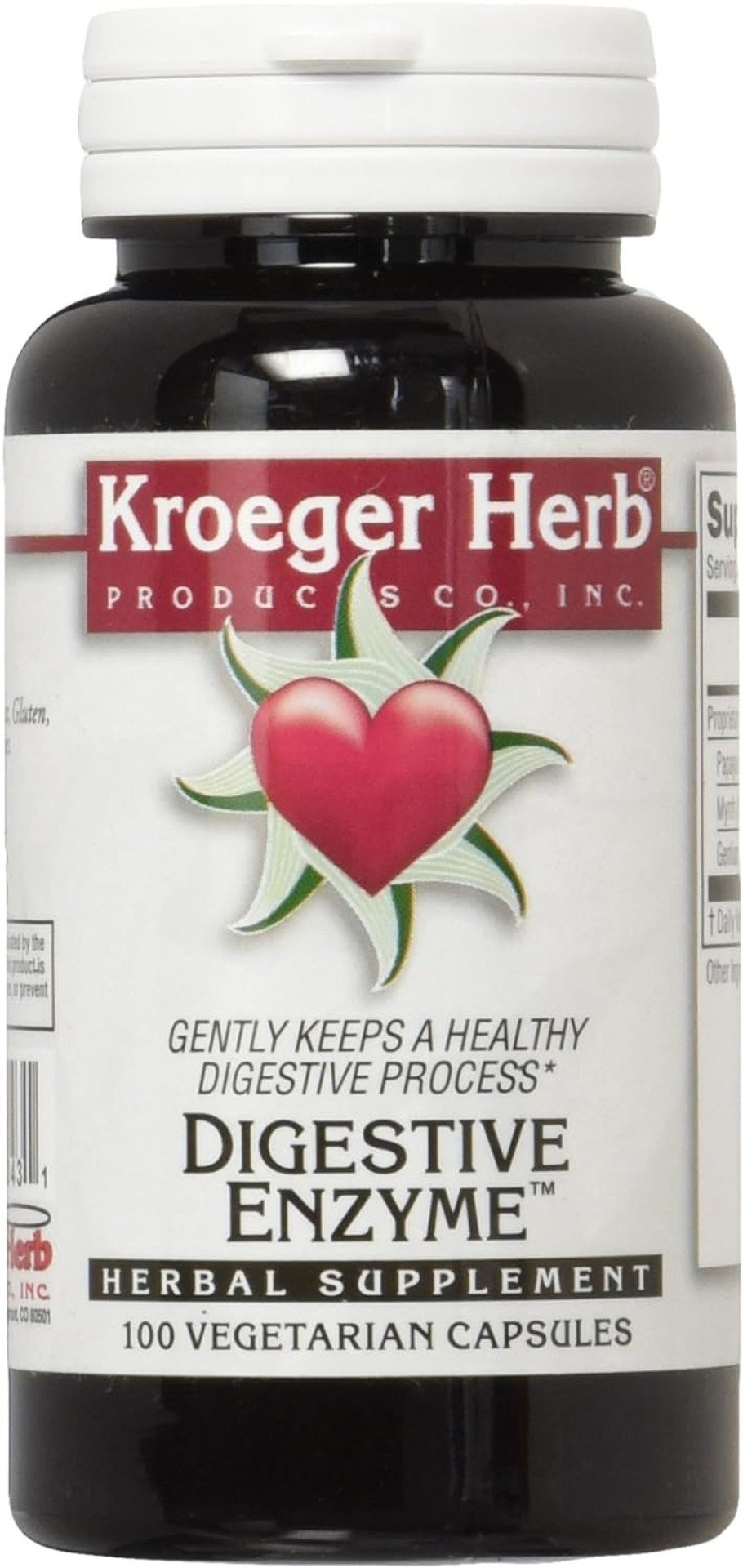 Kroeger Herb Digestive Enzyme, 100 Count