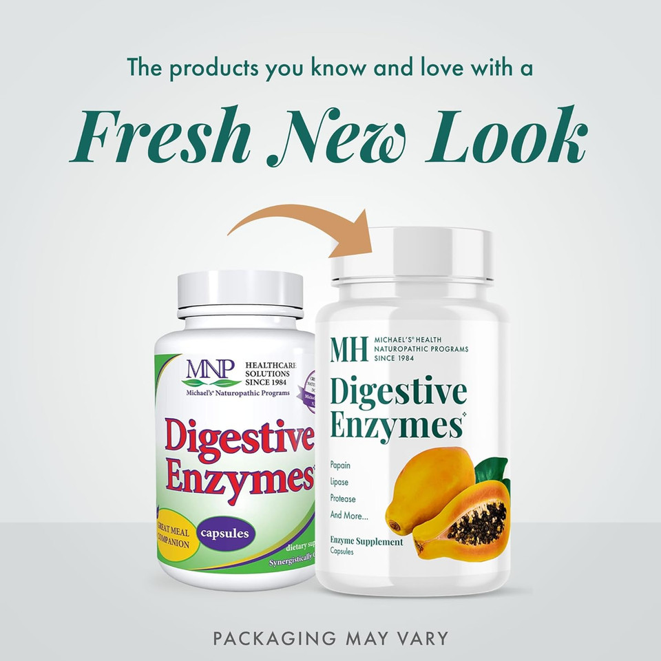 Michael'S Health Naturopathic Programs Digestive Enzymes - 180 Capsules - Assists In Digesting Protein, Fats, Starch, Dairy & Carbohydrates - 60 Servings Michael'S Health Naturopathic Programs Digestive Enzymes - 180 Capsules - Assists In Digesting Protein, Fats, Starch, Dairy & Carbohydrates - 60 Servings