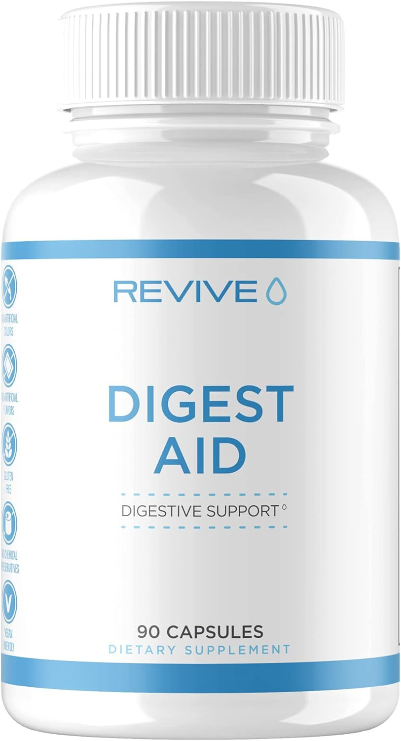 Revive Md | Digest Aid | Promotes The Digestion Of Proteins, Fats, Starches & Fibers For Men And Women | Supports Gastric Acid Balance | Targeted Enzyme Support | Increase Enzymes | 80 Capsules
