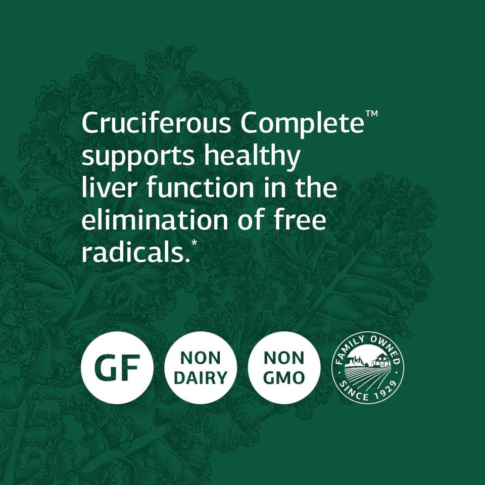 Standard Process Cruciferous Complete - Whole Food Antioxidant, Detox And Liver Support With Vitamin K, Organic Kale And Brussel Sprouts - 90 Capsules