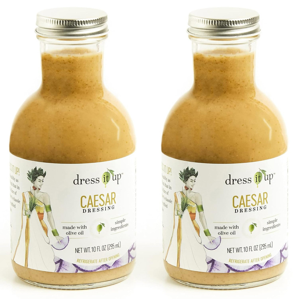 Dress It Up Salad Dressing, Caesar, 2-10 Oz Bottles - Clean, Healthy, Delicious, Gluten-Free, Paleo, Keto, Vegan, Versatile, Marinade Dress It Up Salad Dressing, Caesar, 2-10 Oz Bottles - Clean, Healthy, Delicious, Gluten-Free, Paleo, Keto, Vegan, Versatile, Marinade
