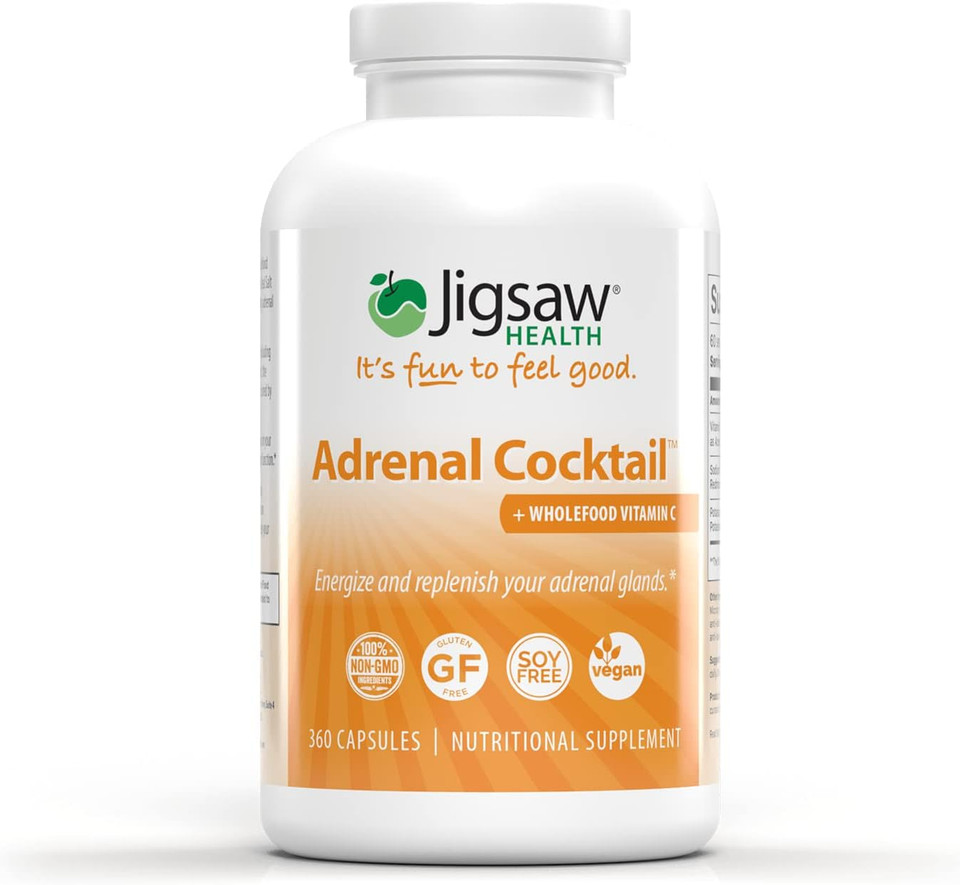 Jigsaw Health Adrenal Cocktail With Whole-Food Vitamin C, 360 Capsules