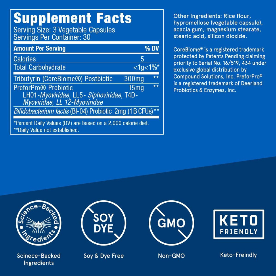 Bulletproof Express 3-In-1 Probiotic, 90 Count, Supplement For Fast And Sustained Gut Health
