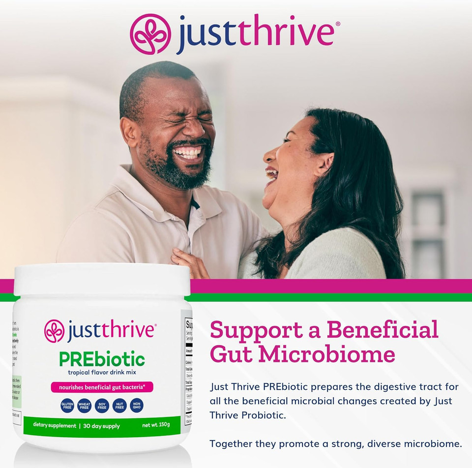 Just Thrive Prebiotic Powder - Digestive And Immune Support Supplement, 150 G