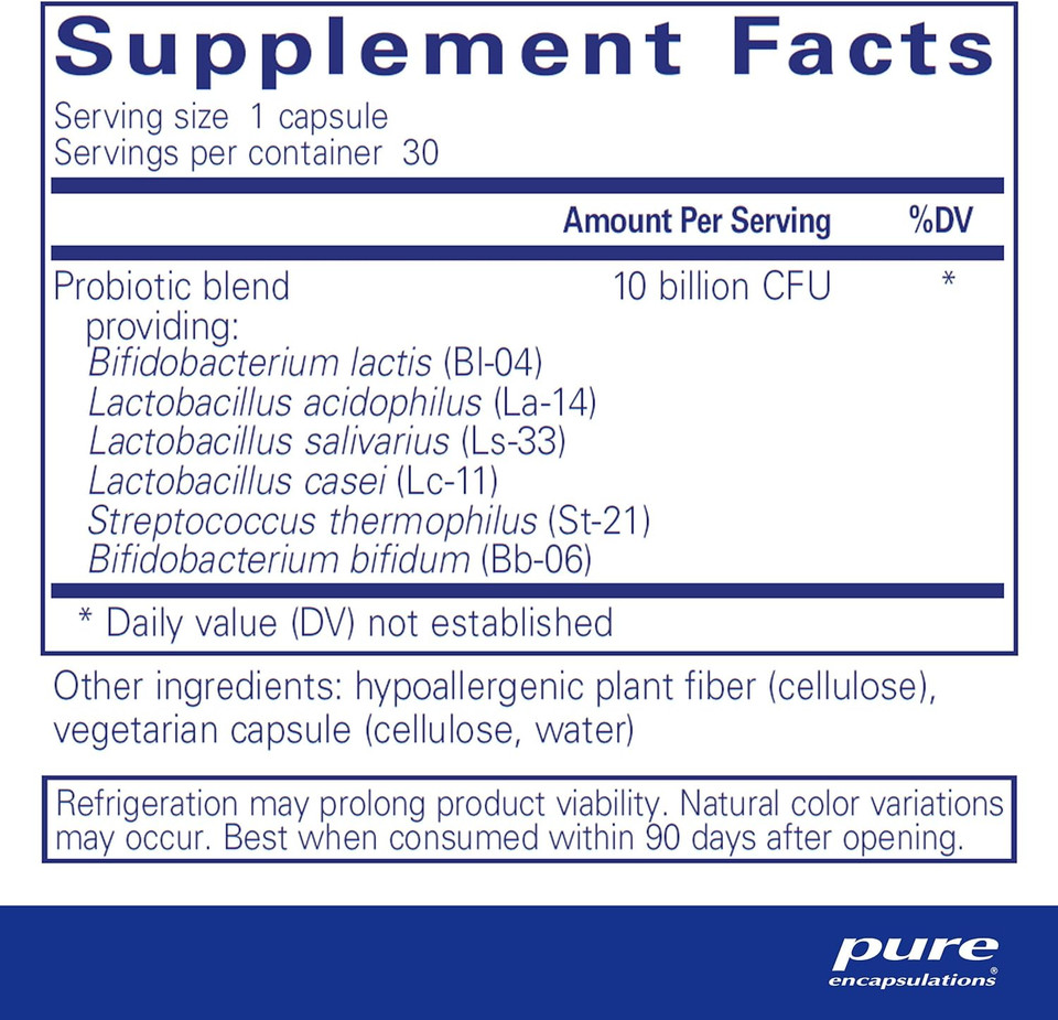 Pure Encapsulations Probiotic G.I. - Shelf Stable Probiotic For Bone Health, Lean Body Mass, Intestinal Health & Gastrointestinal Support - With Lactobacillus & Bifidobacterium Probiotic - 30 Capsules