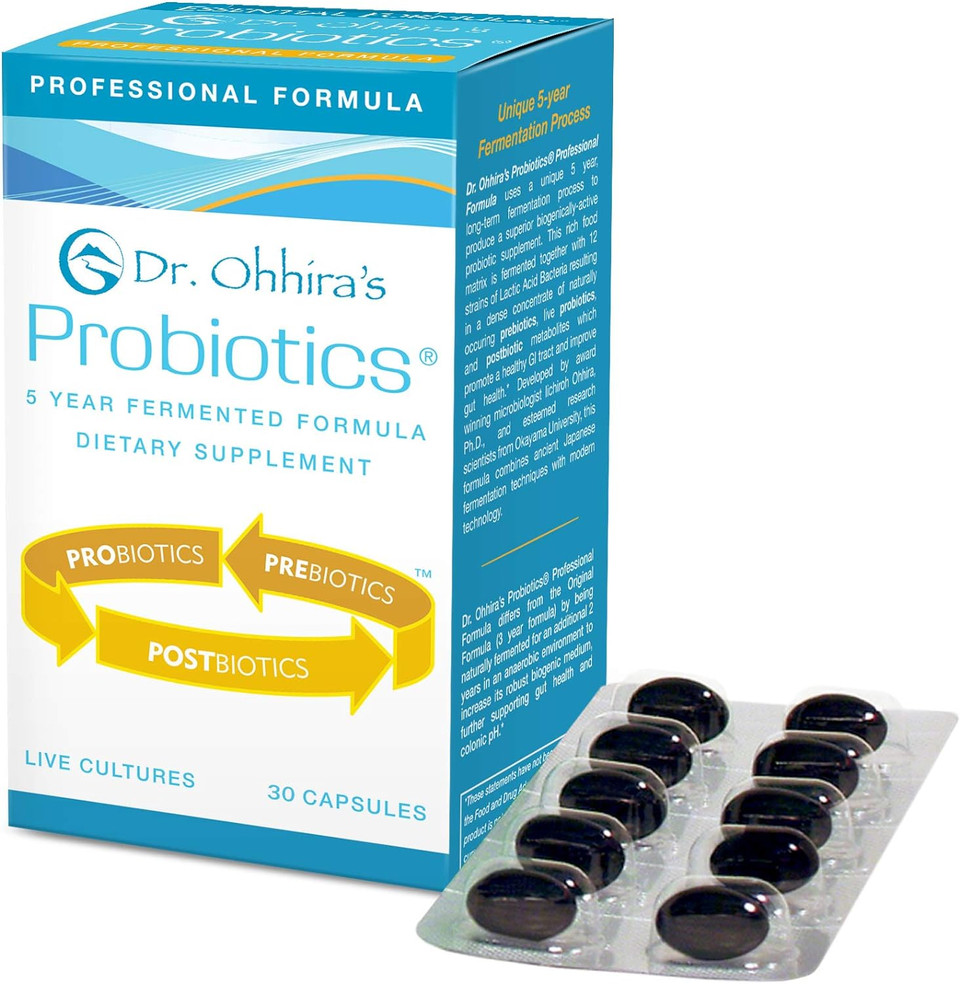Dr. Ohhiraã¢ÂS Probiotics Professional Formula With 5 Year Fermented Prebiotics, Live Active Probiotics And The Only Product With Postbiotic Metabolites, 30 Capsules30 Count (Pack Of 1) Dr. Ohhiraã¢ÂS Probiotics Professional Formula With 5 Year Fermented Prebiotics, Live Active Probiotics And The Only Product With Postbiotic Metabolites, 30 Capsules30 Count (Pack Of 1)