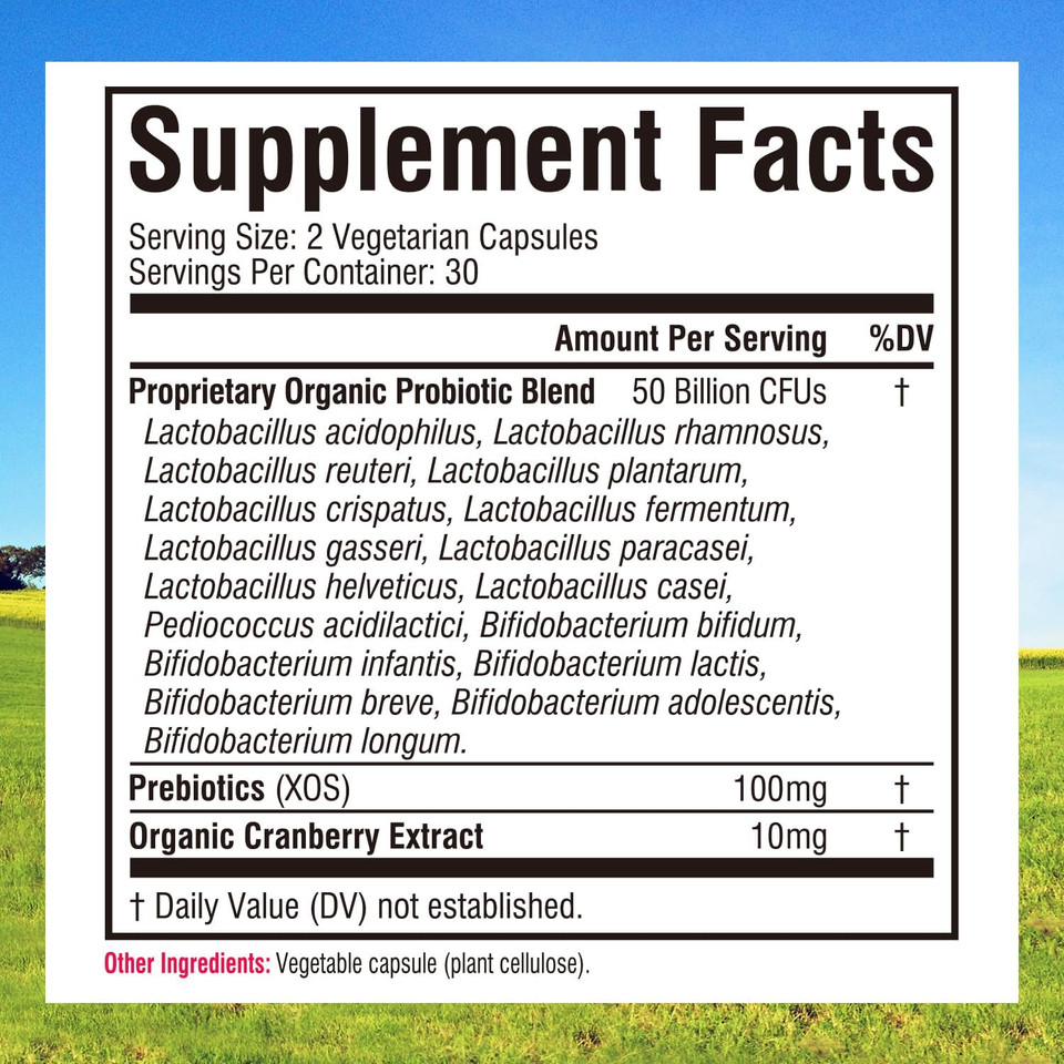 Innate Vitality Women'S Probiotics, 120 Billion Cfu, 32 Tested Strains, Probiotics For Women, Yeast Control, Vaginal Ph Support, Prebiotics, Digestive Enzymes, Cranberry, Once Daily 30 Veggie Capsules