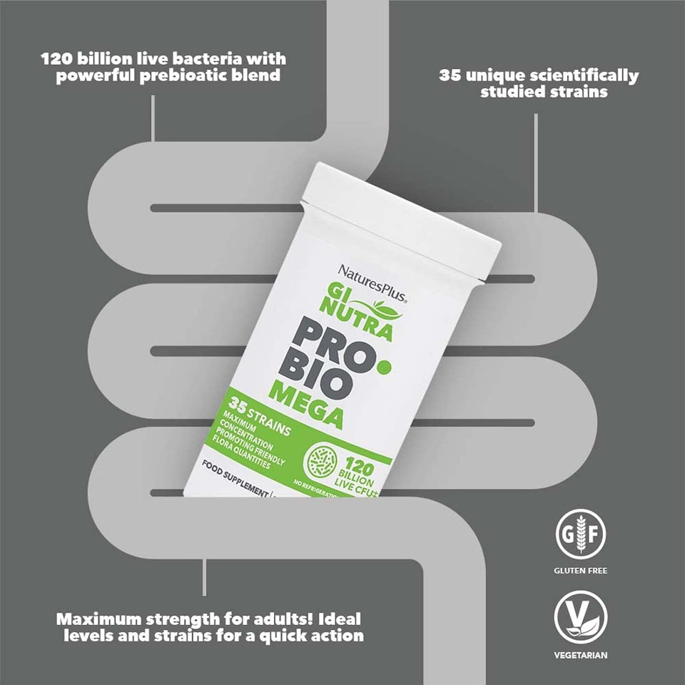 Naturesplus Gi Natural Probiotic Mega - 30 Capsules - Digestive & Immune Health - Gluten Free - 30 Servings30 Count (Pack Of 1)