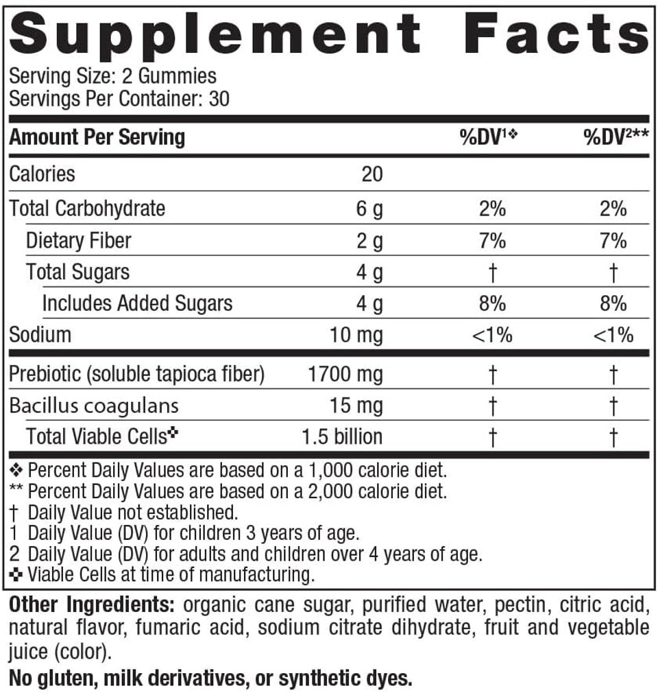 Nordic Naturals Kids Nordic Flora Probiotic Gummies, Merry Berry Punch - 60 Gummies - 1.5 Billion Cfu & Prebiotic Fiber - Non-Gmo, Vegan - 30 Servings