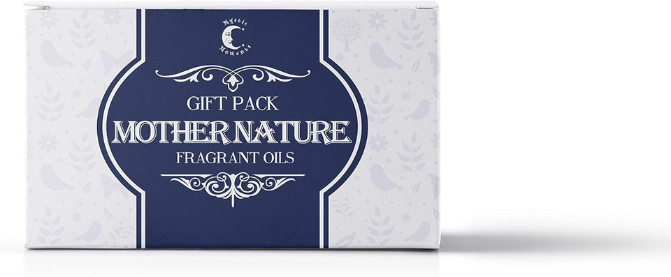 Mystic Moments | Mother Nature Fragrance Oil Gift Starter Pack 5X10Ml | Seaspray, Gardenia, Watermelon, Freshly Cut Grass, Rainforest | Perfect As A Gift