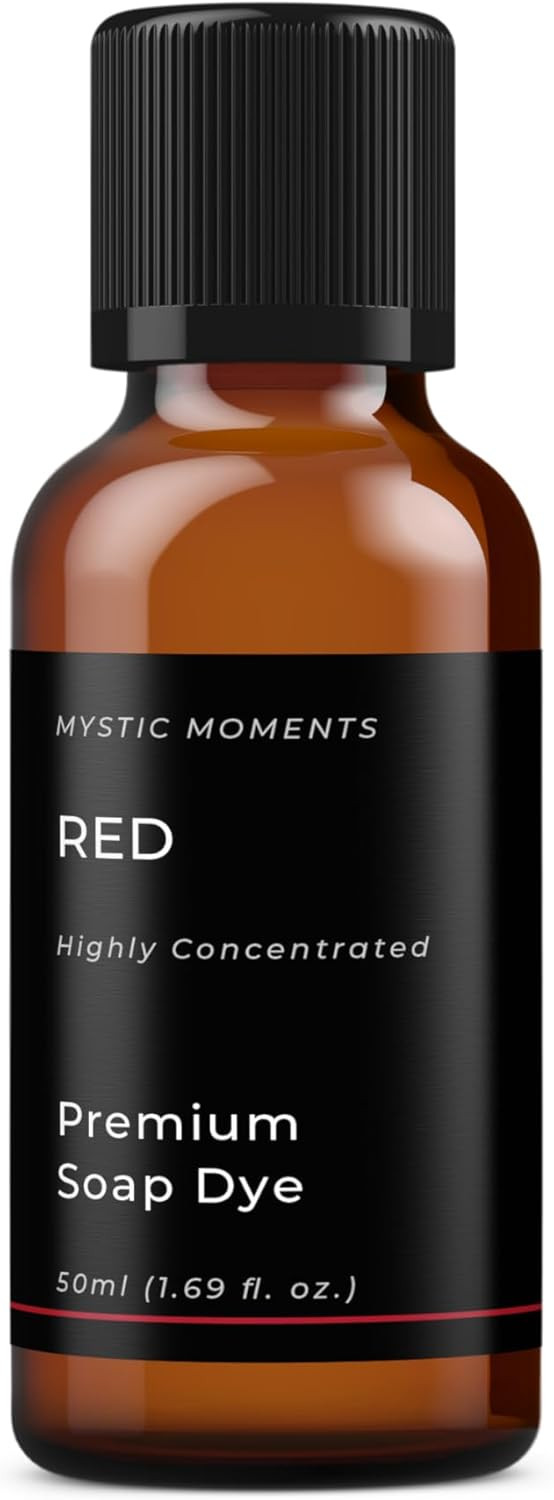 Mystic Moments | Red - Highly Concentrated Soap Dye 50ml | Perfect for Soap Making, Creams and Lotions