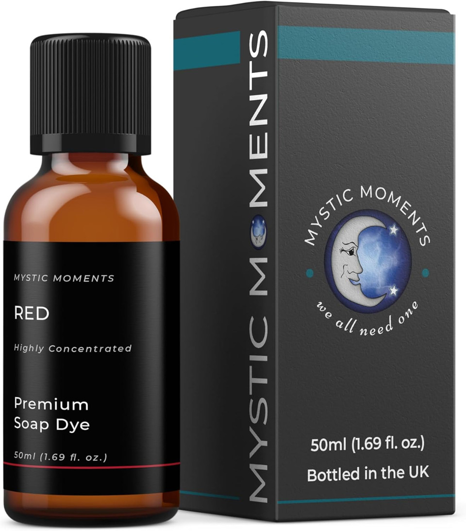 Mystic Moments | Red - Highly Concentrated Soap Dye 50ml | Perfect for Soap Making, Creams and Lotions