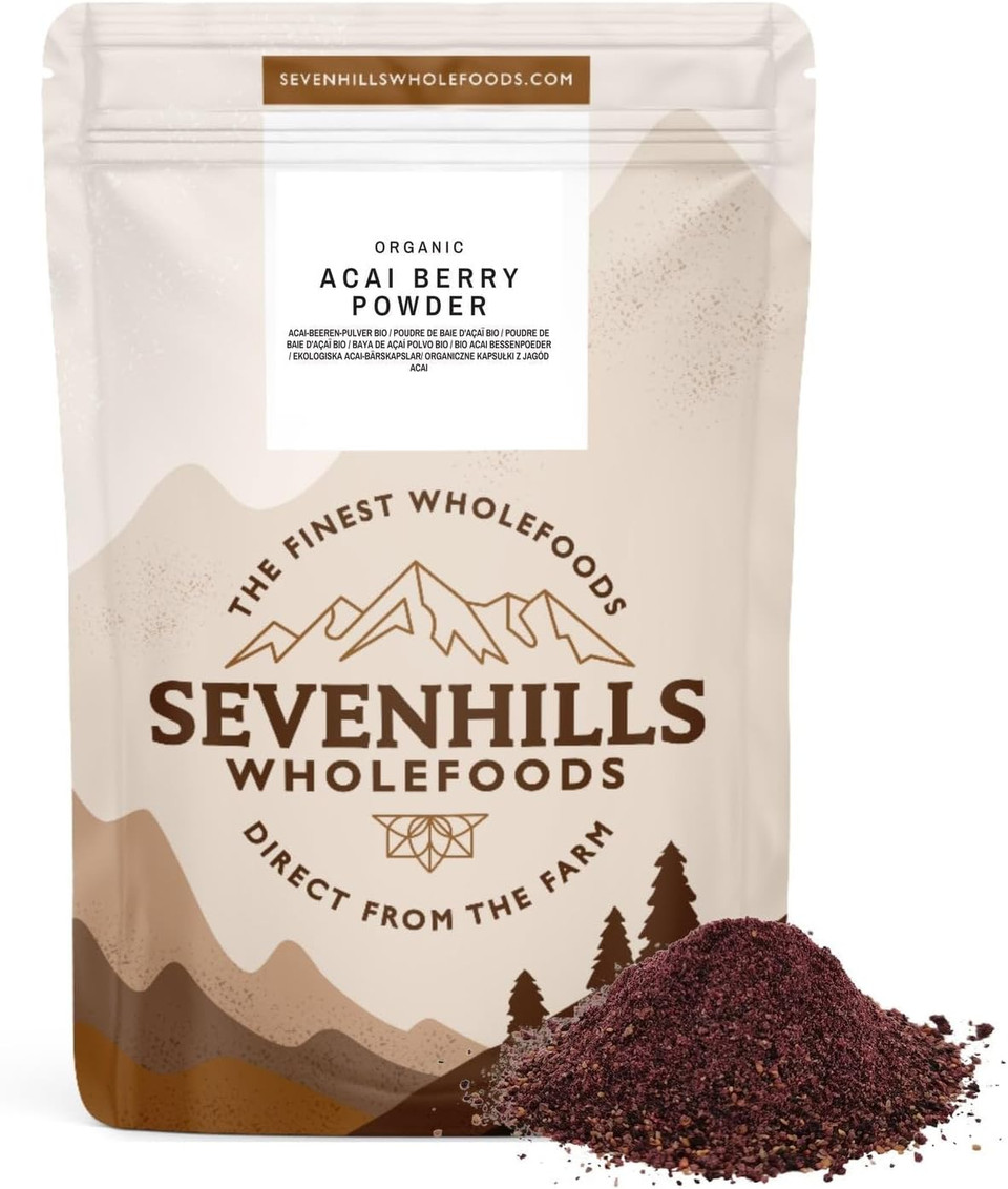 Sevenhills Wholefoods Organic Acai Berry Powder, Freeze-Dried, from Brazil 500g