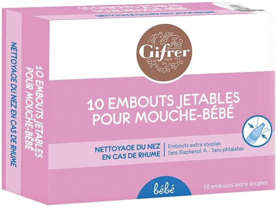 Gifrer 10 Disposable Ends for Baby Nose Blower