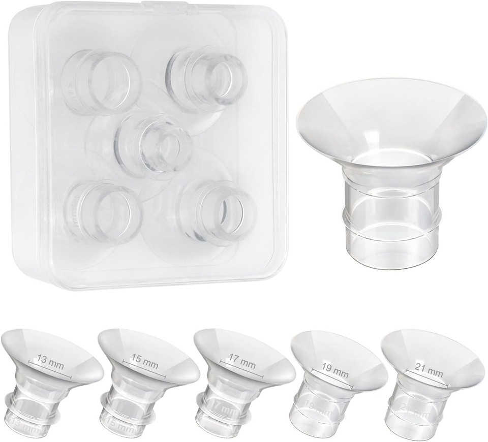 Pdfans Flange Inserts 13/15/17/19/21Mm Compatible With Momcozy/Medela/Spectra/Tsrete S12 Pro/S12/S9 24Mm Shields/Flanges Breast Pump Parts Replace Accessories, Reduce Tunnel Down To Correct Size