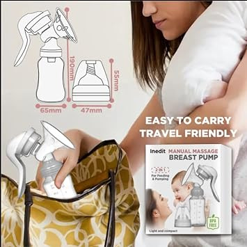 Breast Pump Manual - Very Easy To Use - Nice And Ergonomic Design (150Ml) - Baby Comfort