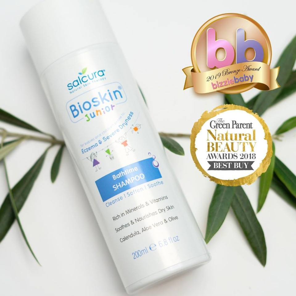 Salcura Natural Skin Therapy, Bioskin Junior Shampoo, Low-Foamy Kids Shampoo For Sensitive Skin, Soothes & Nourishes The Driest Scalp 200ml