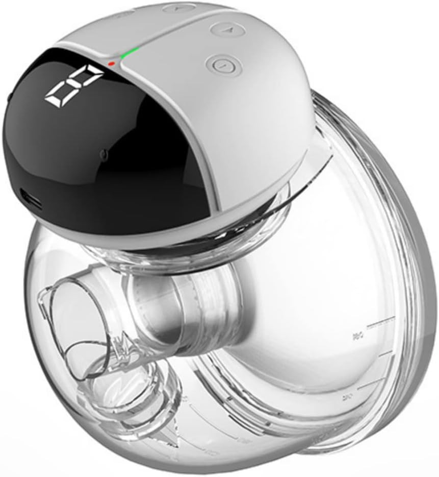 Hangsun Electric Wearable Breast Pump,Low Noise & Hands-Free Bp100 Portable Single Breast Pump With 2 Modes & 9 Levels- 24Mm Flange,180Ml