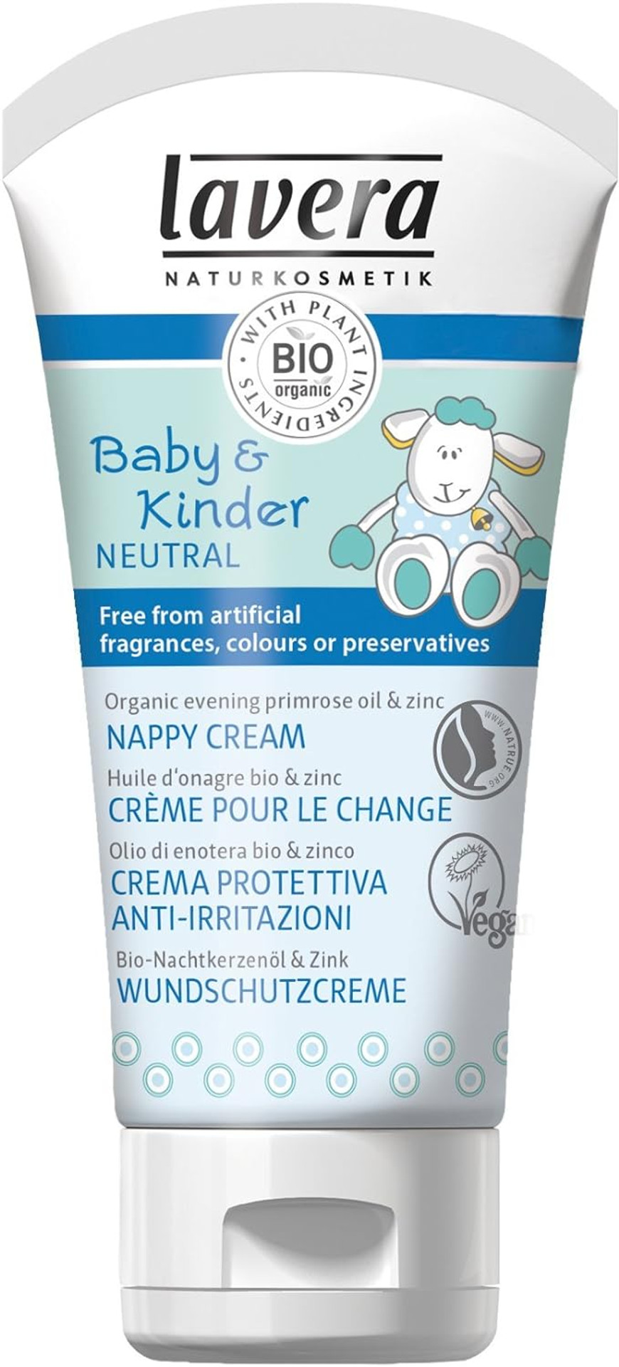Lavera Baby & Child Neutral Nappy Cream Vegan Organic Skin Care Natural & Innovative Cosmetics - 1X 50Ml