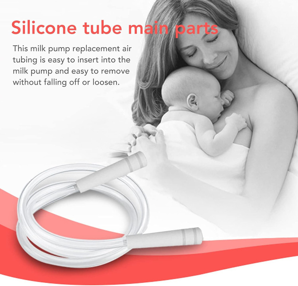 Breast Pump Tube, Silicone Milk Pump Tube Replacement For Baby Mother Breast Pump Accessory(Bilateral)
Color: Bilateral