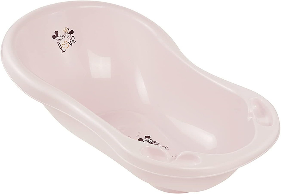 Keeeper Minnie Ergonomic Baby Bath With Squirt, From 0 To Approx. 12 Months, 84 Cm, Maria Range, Pastel Pink