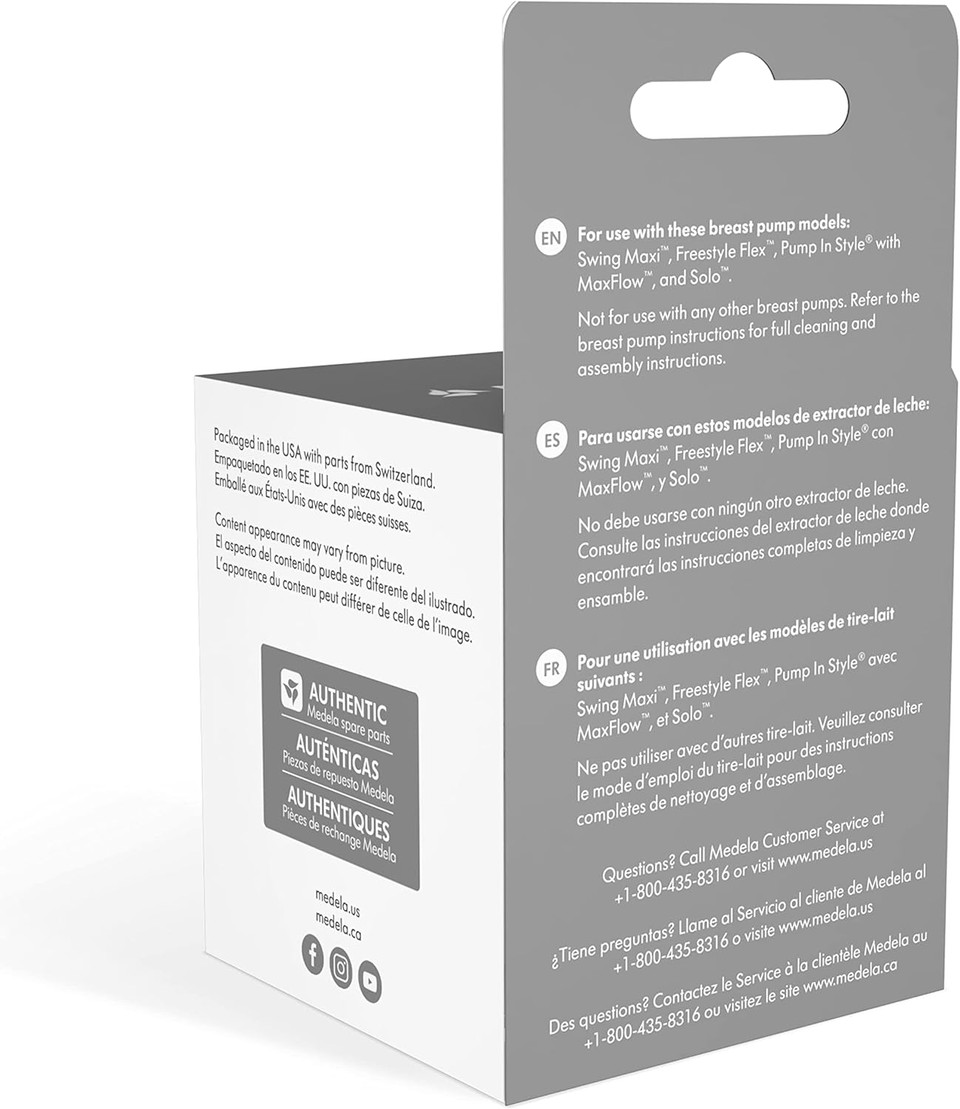 Medela Personalfit Flex Replacement Membranes, 2-Pack, Compatible With Pump In Style Maxflow, Swing Maxi And Freestyle Flex Breast Pumps, Authentic Medela Spare Parts
