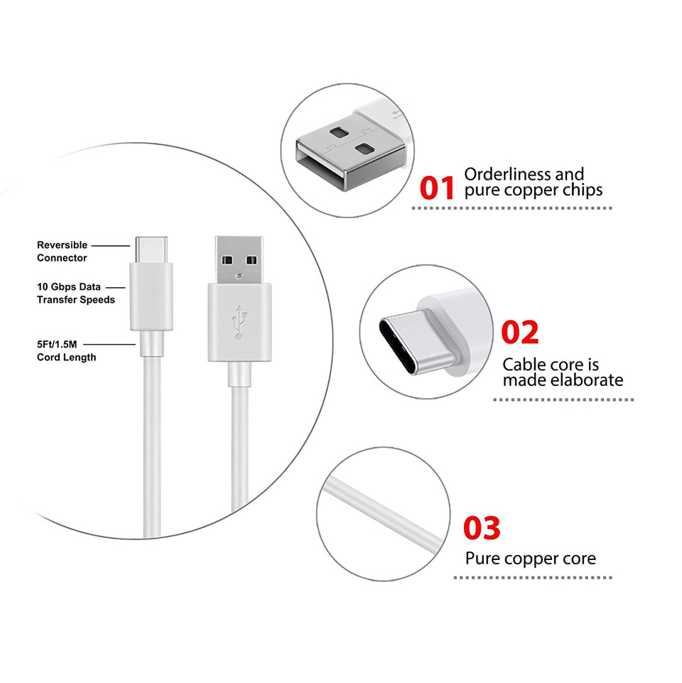 Wzhenb Usb Type C Fast Charger Charging Cable Cord Fit For Medela Freestyle Flex Breast Pump, Medela Swing Maxi Breast Pump Replacement Charge Power Supply Cord