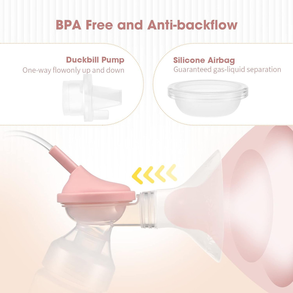 Electric Breast Pump, Dual Breastfeeding Pump With Lcd Touch Screen 1400Mah Usb Rechargeable, 3 Modes 9 Levels, Bpa Free, Memory Function, Portable Breast Milk Pump With 24Mm/27Mm Breast Horn Cover
Color: Pink