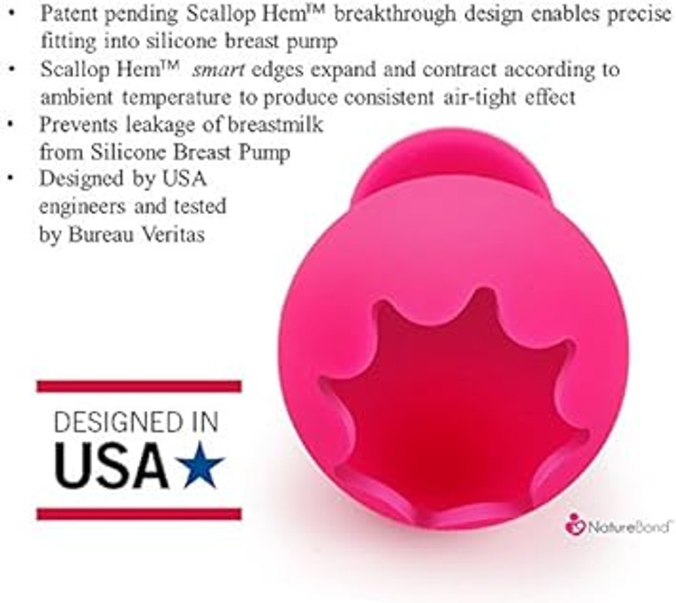 Naturebond Silicone Breast Pump Stopper | Leak-Proof, Bpa Free & 100% Food Grade Silicone