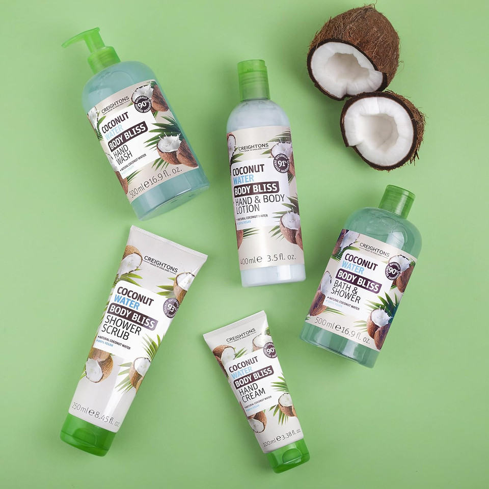 Creightons Body Bliss Coconut Water Hand And Body Lotion (400Ml) - Contains 90%+ Naturally Derived Ingredients, Cruelty Free, Vegan Friendly & Paraben Free