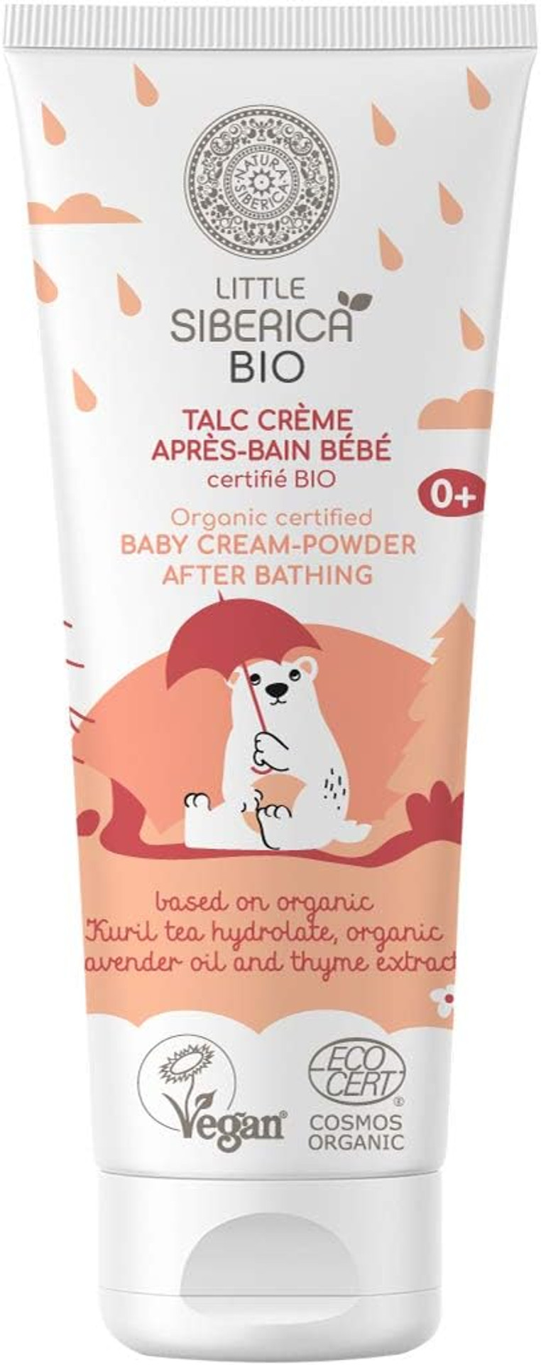 Natura Siberica Little Siberica. Organic Certified Baby Cream-Powder After Bathing, 75 Ml