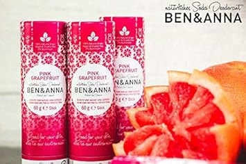 Ben&Anna Natural Soda Deodorant - 100% Aluminium Free Deodorant Cruelty Free Vegan NATRUE-certified with Organic Shea Butter and Bicarbonate Of Soda Made in Germany - Persian Lime - 60g