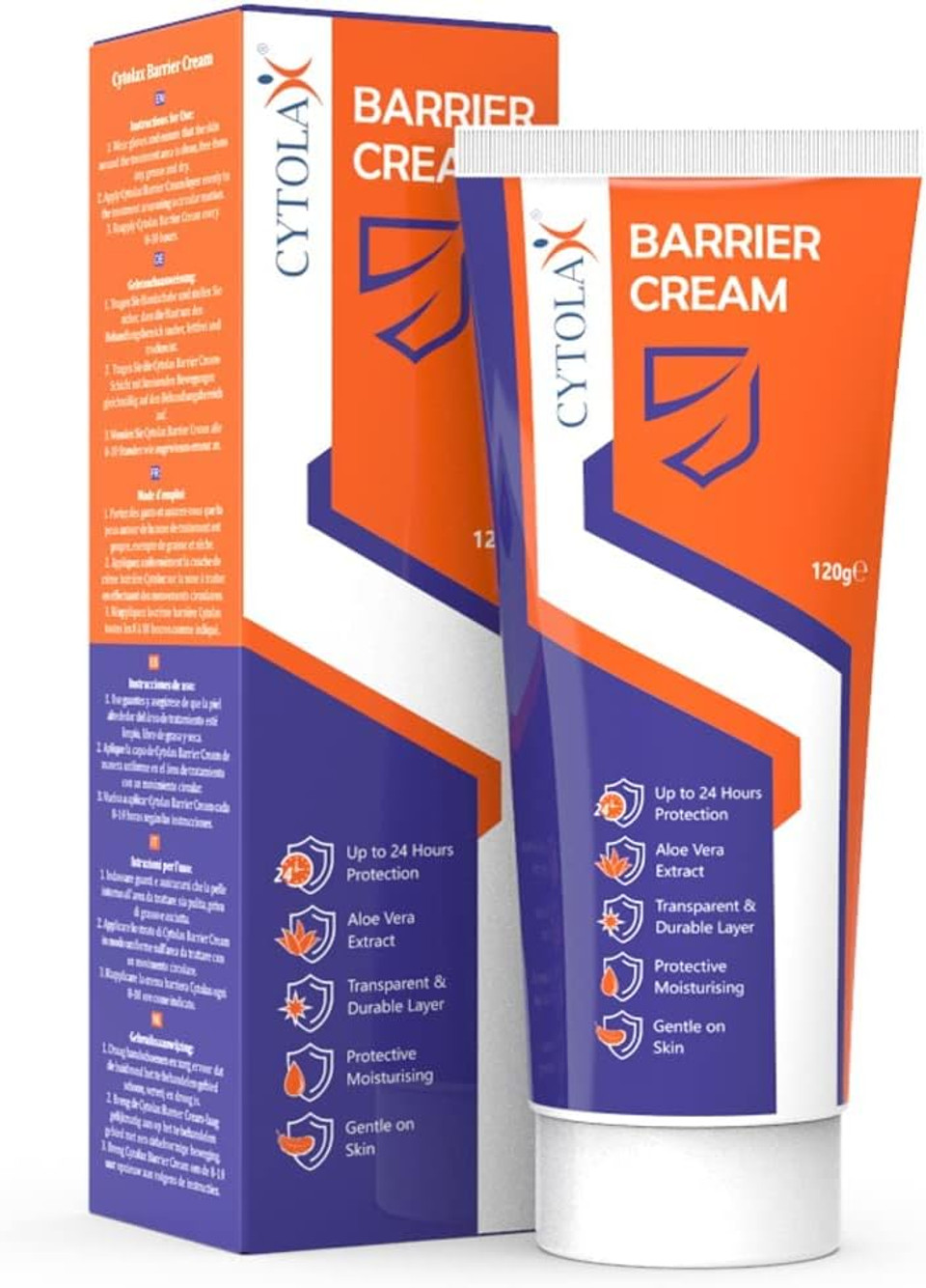 Cytolax Barrier Cream 120G | Transparent & Durable 24Hour Protection | Prevents Skin Irritation & Sores | Improves Elasticity & Repairs Damaged Skin | With Shea Butter & Aloe Vera Extracts