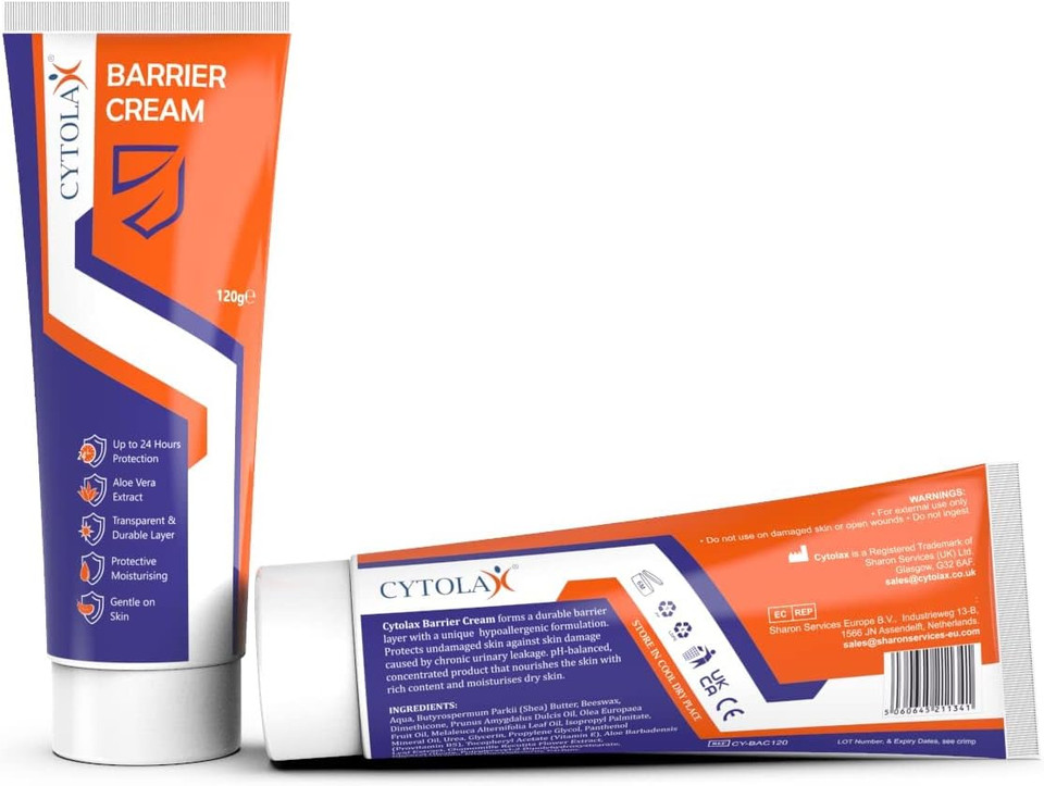 Cytolax Barrier Cream 120G | Transparent & Durable 24Hour Protection | Prevents Skin Irritation & Sores | Improves Elasticity & Repairs Damaged Skin | With Shea Butter & Aloe Vera Extracts