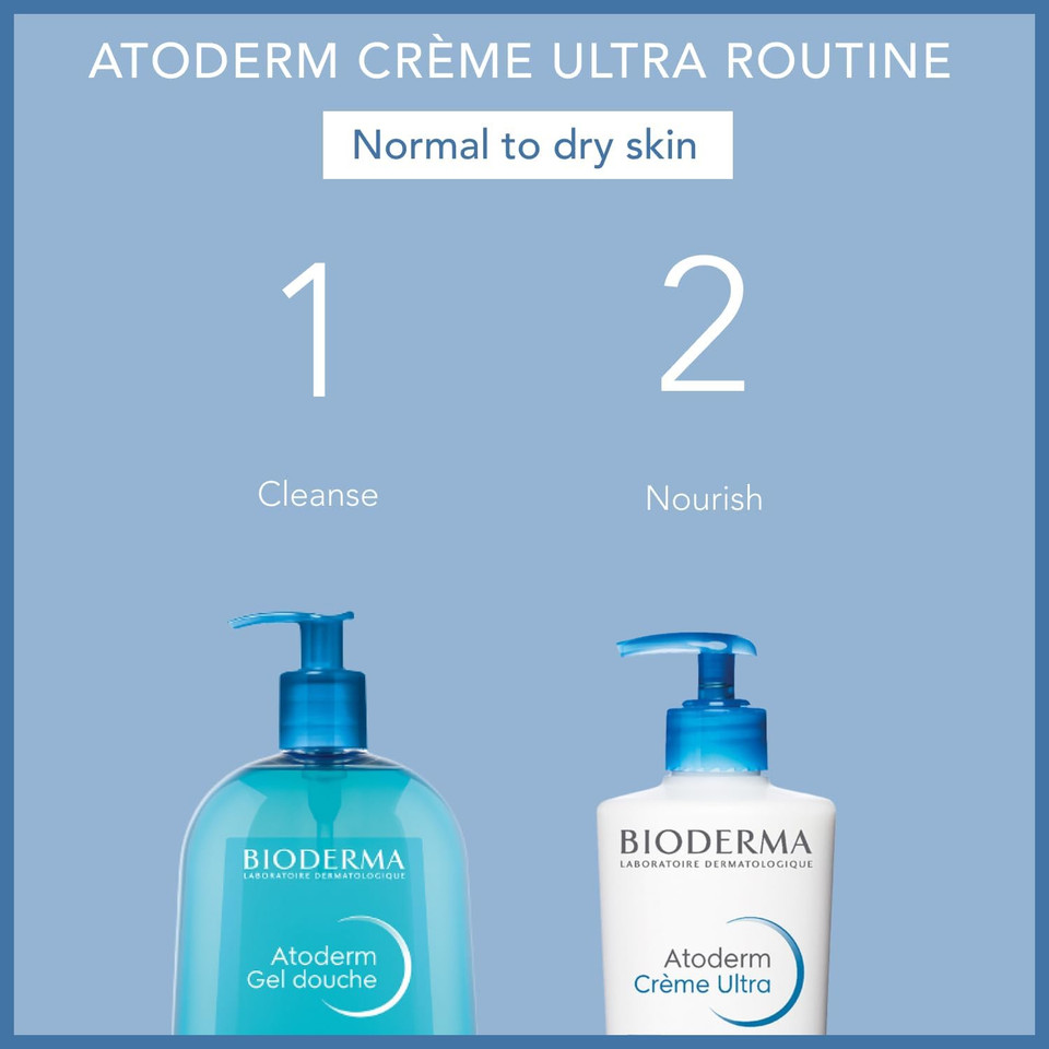 Bioderma Atoderm Cream Ultra - Gentle & Nourishing Face & Body Moisturiser, Protects & Nourishes Dry, Sensitive Skin - with Glycerin & Niacinamide, 200ML