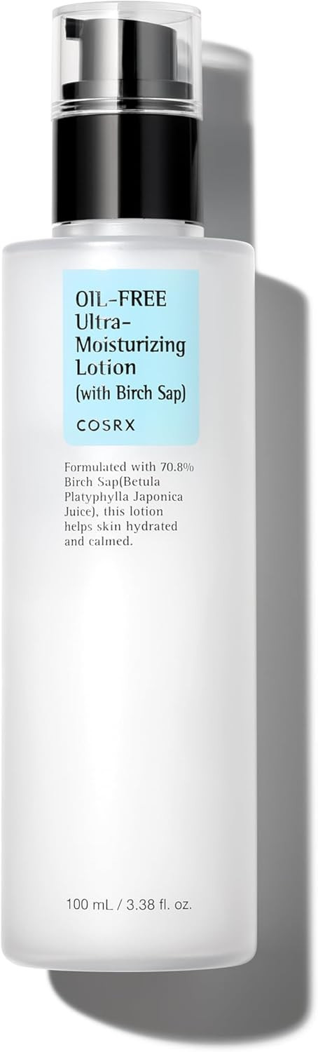 COSRX Daily Acne Facial Moisturizer with Birch Sap, 3.38 fl.oz / 100ml, Hydrating moisturizer for all skin types, Korean skincare, Paraben free