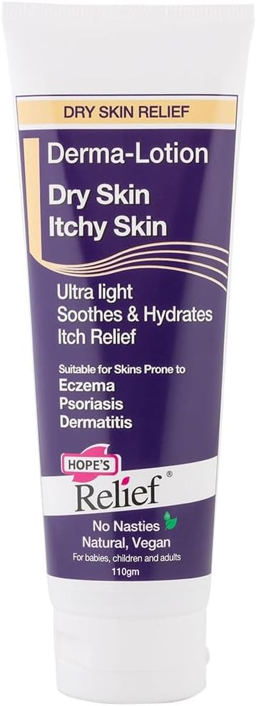 Hope's Relief Derma-Lotion for Dry Skin Cream for Dermatitis Treatment, Ezema and Psoriasis Ultra-Lightweight