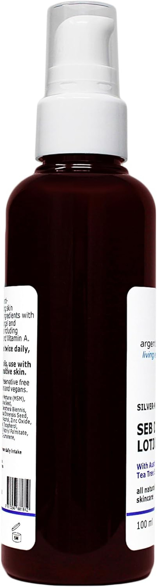 argentum plus - Silver-MSM Seb Derm Lotion with Australian Tea Tree 100 ml | For skin prone to seborrheic dermatitis