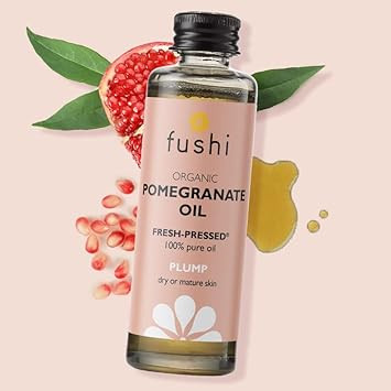 Fushi Pomegranate 80%+ Omega 5 Oil 50ml | Virgin & Fresh-Pressed | Best for Pigmentation, Wrinkles & Dry Skin | Clear, Golden Yellow Coloured Oil | Filtered for Clarity |Ethical, Vegan, Made in the UK