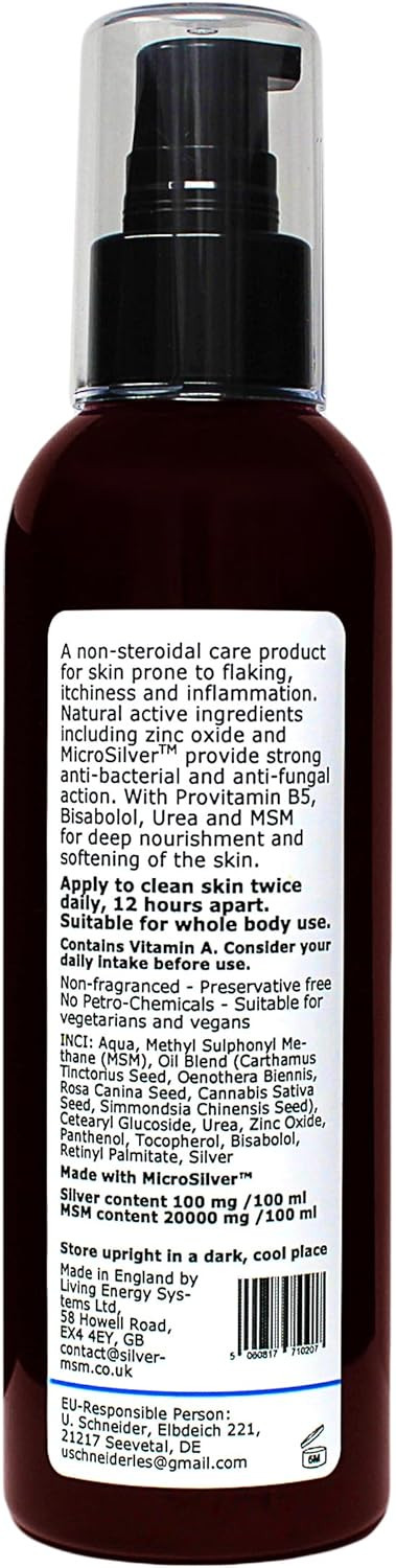 argentum plus - Silver-MSM Psoriasis Lotion with Australian Tea Tree 200ml | For skin prone to Psoriasis