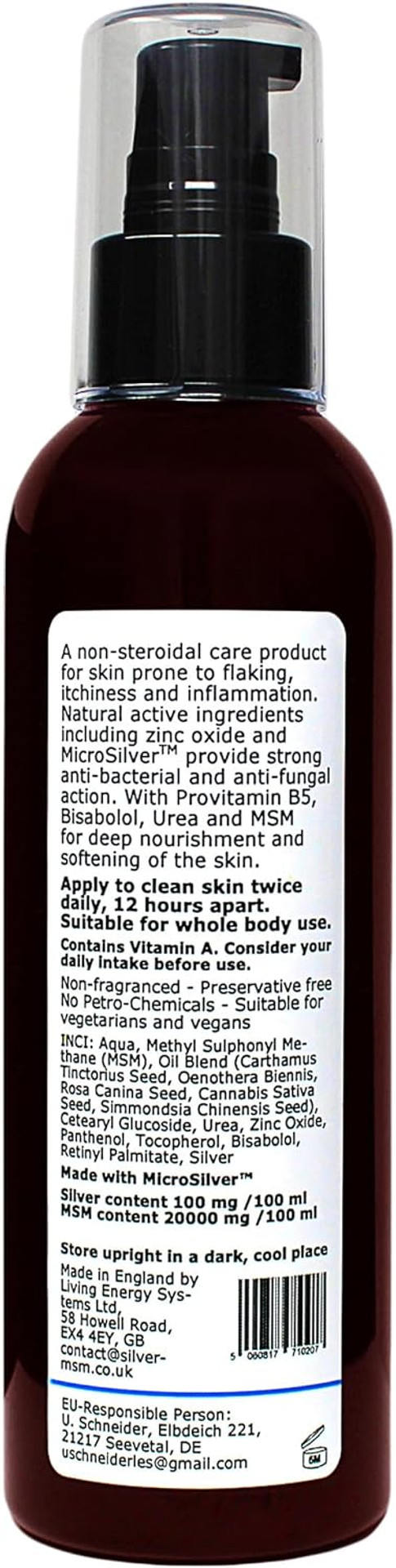 argentum plus - Silver-MSM Psoriasis Lotion Non-Fragranced 200ml | For skin prone to Psoriasis