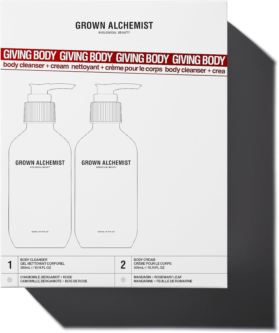 Grown Alchemist Giving Body, Limited Edition Gift Set & Value pack - 300ml Body Cleanser & 300ml Body Cream