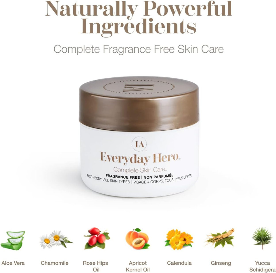 Aloe Vera Body & Face Moisturizer  Fragrance Free Face Cream, Body Cream, Hand Lotion For Dry Skin  1 Large Jar (8 Oz.) & 1 Travel Jar (0.5 Oz.)  Full Body Lotion For Skin Care By Infinitealoe