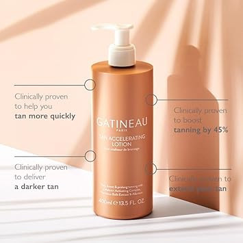 Gatineau - Tan Accelerating Lotion (400ml) + Golden Glow Gradual Tan (75ml) Duo Set, Total Body Glow, Natural Tanning For Face and Body