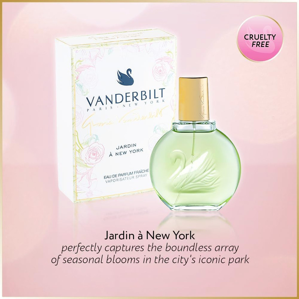 Gloria Vanderbilt Jardin à New York Eau De Toilette 100Ml Spray, Floral Female Perfume, Fragrance For Women, Eau De Toilette For Women, Womens Perfumes - Genuine Gloria Vanderbilt Perfume For Women