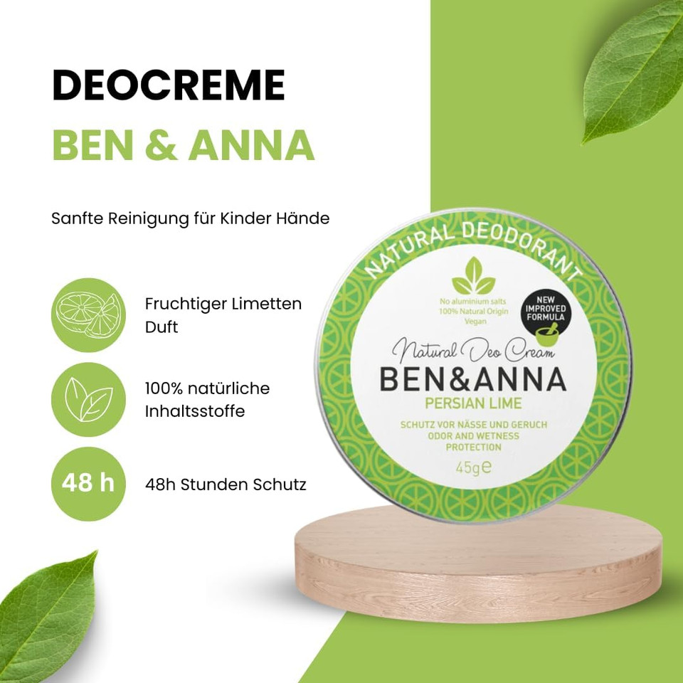 Ben & Anna Natural Deodorant Tin - Persian Lime
