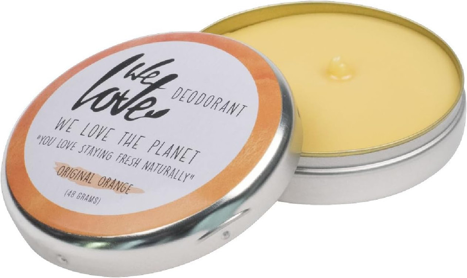 We Love The Planet - Deodorant Cream - Eco-Friendly & Natural 48g Deodorant - Long-lasting Protection - Aluminium-Free Formula - Original Orange